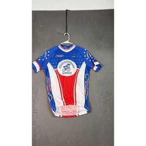Suarez Revolutionary Ramble Cycling Jersey XL Red White Blue Road Bike Shirt USA